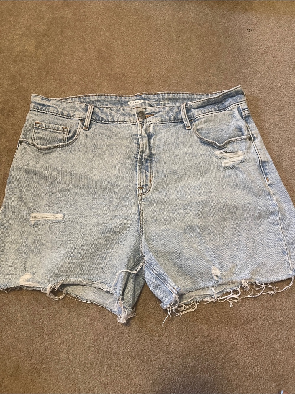 Old Navy Light Blue Distressed Denim Shorts